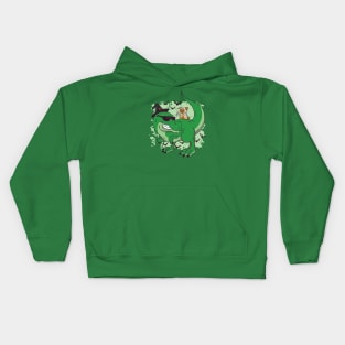 T-Rex and Pug, Trick or Treat Best Friends Kids Hoodie